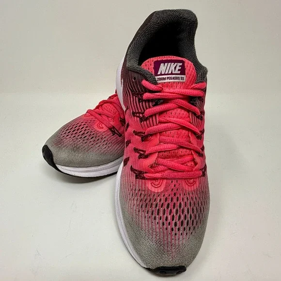 Nike Zoom Pegasus 33 Running Shoes Pink Grey Women's Size 9 - Picture 10 of 15